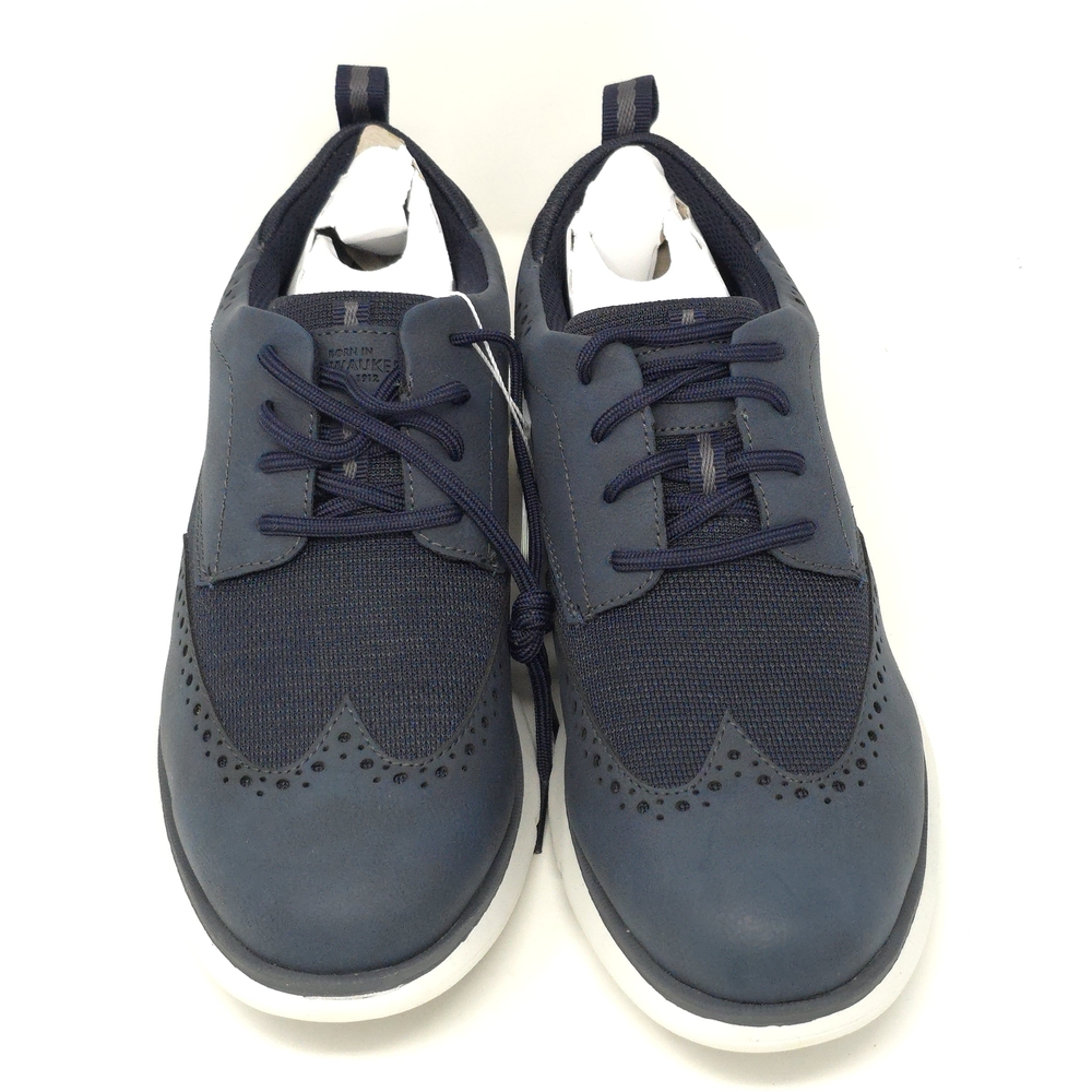 Nunn Bush Stance Knit Wingtip Oxford Navy Multi Walking Shoes 10.5M - Picture 6 of 7